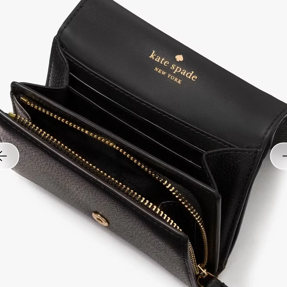 Kate Spade Black Wallet with Gold Accent - Picture 2 of 4